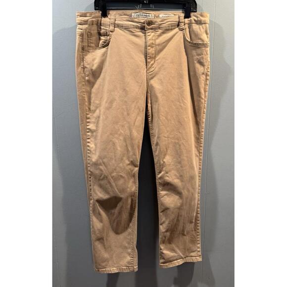 Womens Jones New York Jeans Lexington Straight Size 18W Tan - Picture 1 of 5